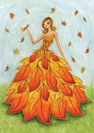 Шаблон девушка осень рисунок (45 фото)