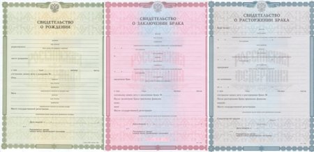 Пустая Бланка свидетельство о заключении брака