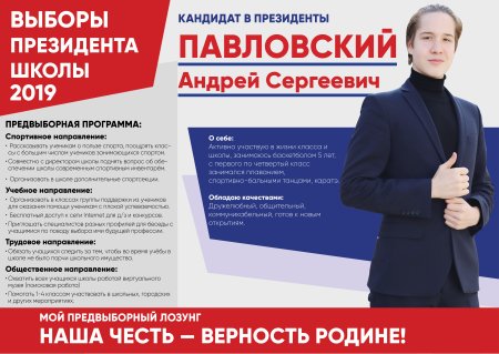 Выборы президента школы