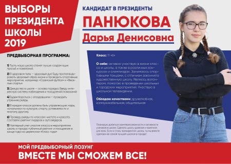 Кандидат в президенты школы