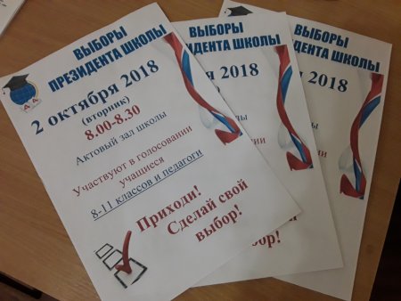 Выборы президента школы 2020