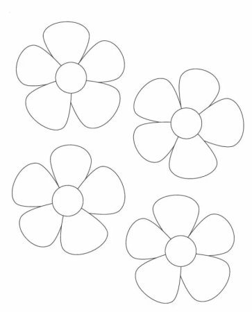Шаблон цветка для аппликации для детей (48 фото)