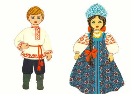 Раскраска русской красавицы