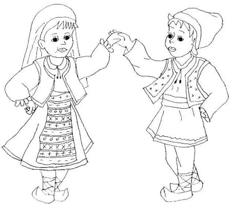 Рисование русского народного костюма