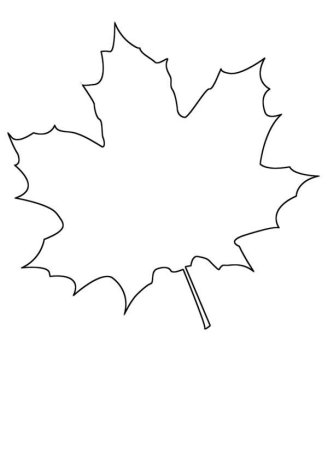 Лист клена трафарет