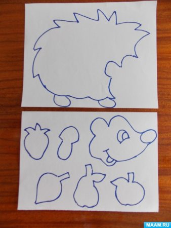 Ежик из фетра шаблон