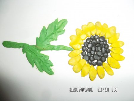 Аппликация подсолнух