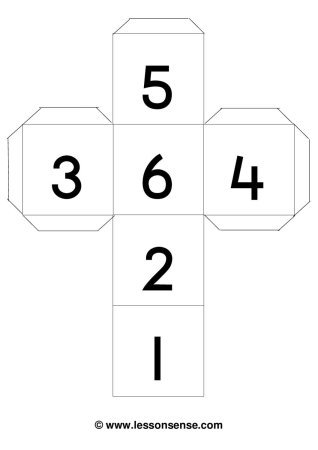Dice Printable Template