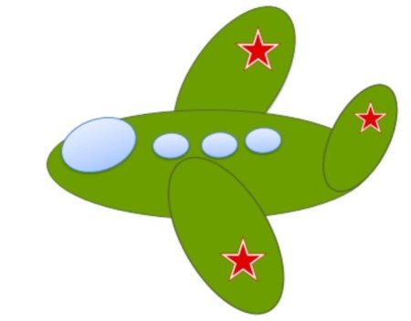 Трафарет самолета для рисования