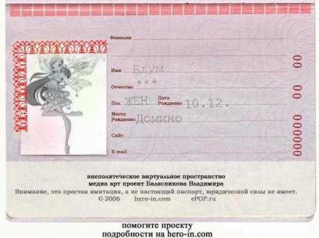 Страницы паспорта бланки