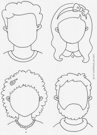 Шаблон лица человека для рисования для детей (48 фото)
