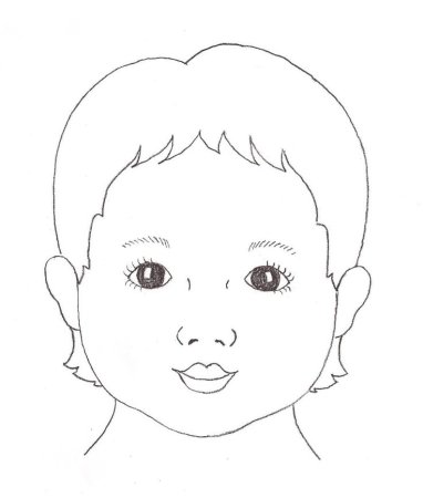 Контур лица для рисования для детей