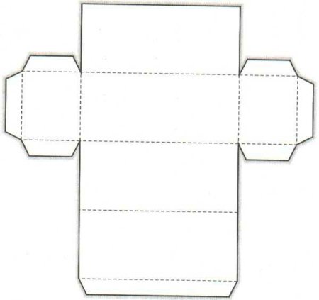 Прямоугольный параллелепипед из бумаги схема