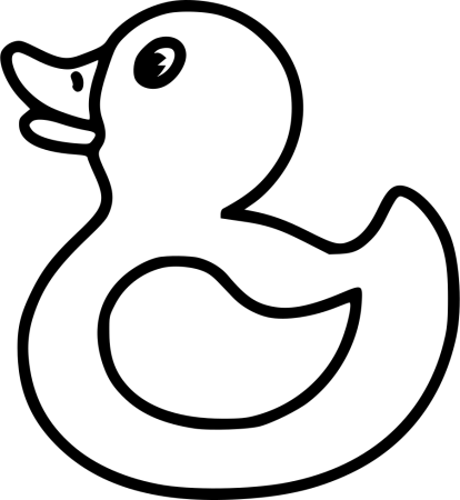 Утка раскраска для детей