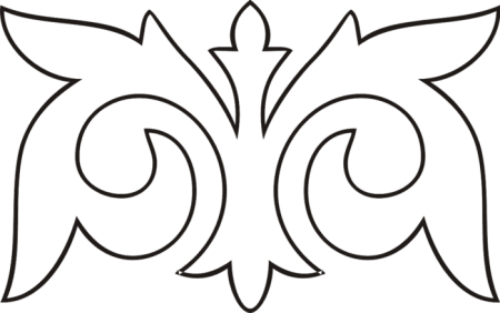 Казахский орнамент трафарет