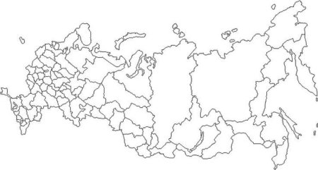 Карта России контур