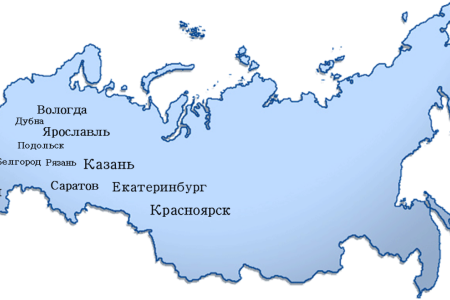 Карта России шаблон