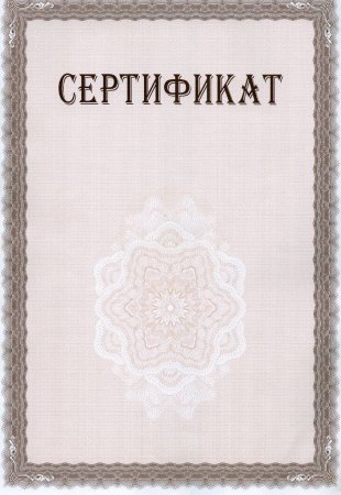Сертификат макет