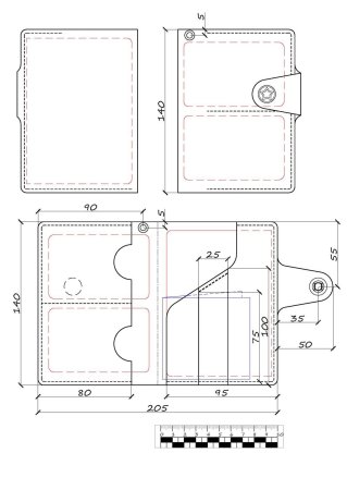 Leather Wallet DIY выкройки