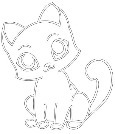 Трафарет котенка
