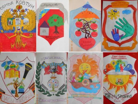 Фамильный герб семьи для школы
