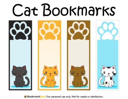 Закладки для книг котики
