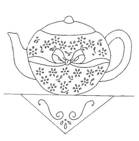 Аппликация чайник и чашка
