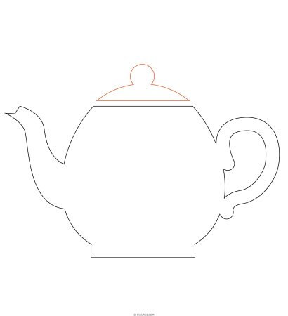 Чайник трафарет для рисования