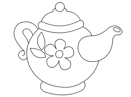 Чайник раскраска