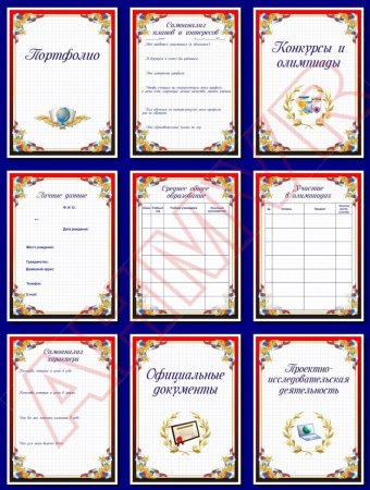 Портфолио школьника начальных классов