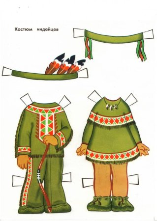 Советские бумажные куклы Аня и Ваня с одеждой