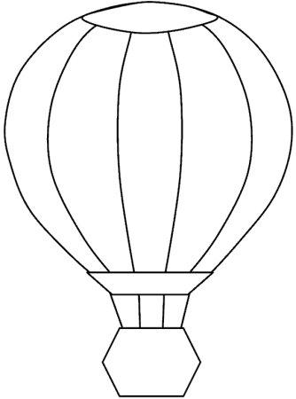 Воздушный шар раскраска