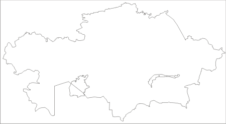 Контурная карта Казахстана