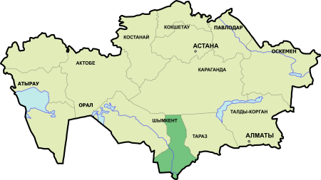 Карта Казахстана контур