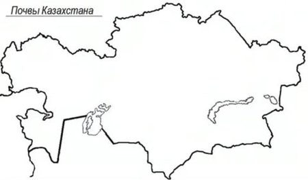 Карта Казахстана контур