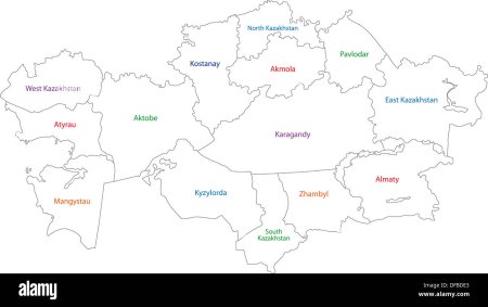 Кескін карта Қазақстан вектор