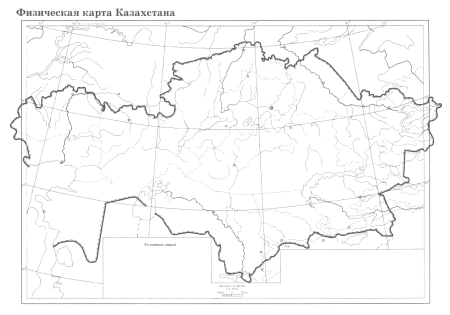 Карта Казахстана раскраска