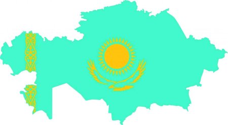 Карта Казахстана контур