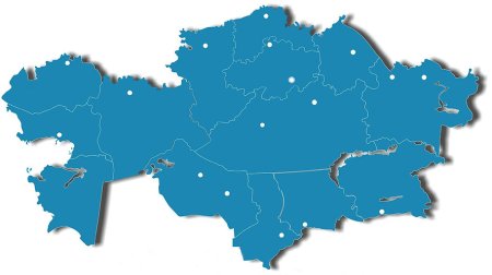 Карта Казахстана контур