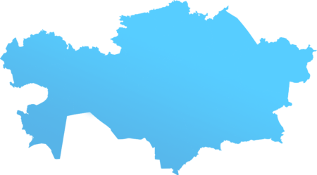 Карта Казахстана на прозрачном фоне