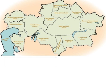 Карта Казахстана контур