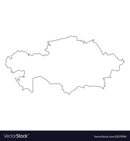 Карта Казахстана контур