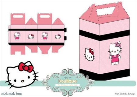 Коробочка hello Kitty бумажная