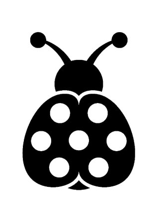 Божья коровка трафарет