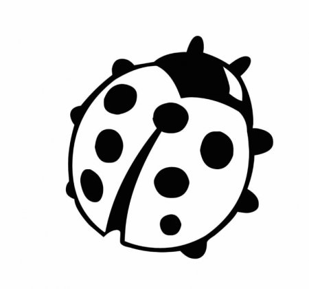 Божья коровка трафарет