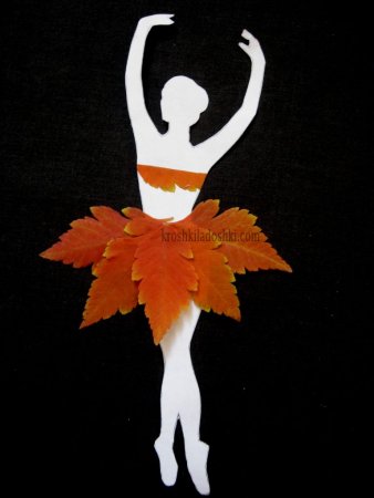 Шаблон балерина из листьев (48 фото)