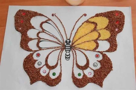 Сова из крупы