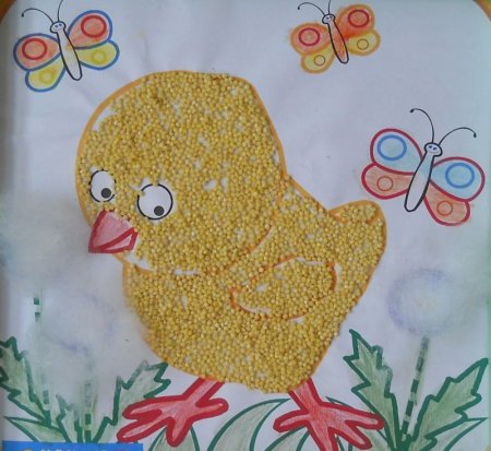 Шаблоны для аппликаций из крупы