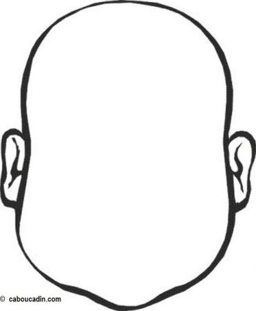 Blank face to draw on no Ears