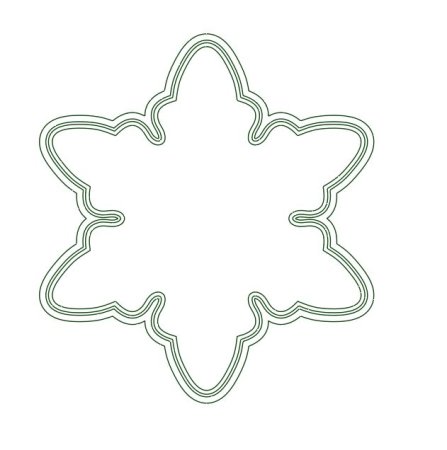 Снежинка трафарет для пряников